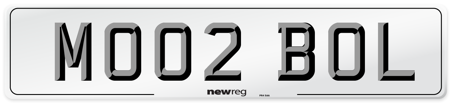 MO02 BOL Number Plate from New Reg